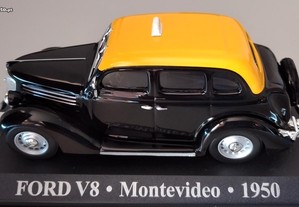 * Miniatura 1:43 Táxi Ford V8 (1950) | Cidade Montevideu | 1ª Série