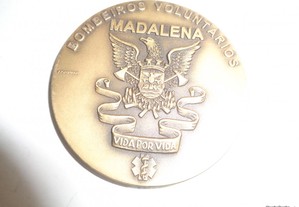 Medalha Bombeiros Madalena Pico Açores Of.Envio