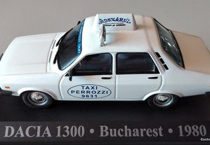 * Miniatura 1:43 "Táxi Dacia 1300 (1980) | Cidade Bucareste | 1ª Série