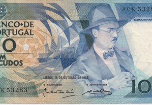 Nota 100 Escudos Ch.9 16/10/1986 - José Moreira/ Abel Reis - mbc+/bela