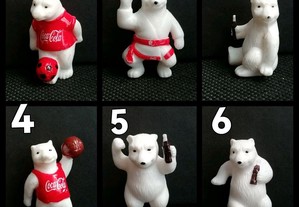 Ursinhos, bonequinhos com a publicidade da Coca Cola