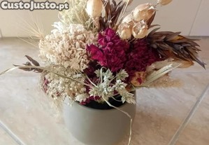 Ramo sardinheira e cominho em vaso decorativo