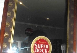 Quadro/Espelho Publicitário Antigo Super Bock