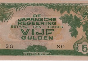 Timor (Ocupação Japonesa) - Nota de 5 Gulden n/d (1942) - nova