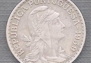 Moeda 1$00 Escudo Alpaca 1959