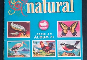 Caderneta cromos História natural, série 4 Álbum 2, uma coleção de 264 cromos com 63 já colados