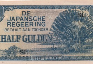 Timor (Ocupação Japonesa) - Nota de 1/2 Gulden n/d (1942) - nova