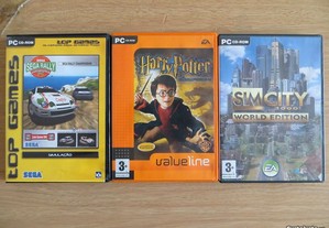 Jogos Sim City, Harry Potter e Sega Rally para PC