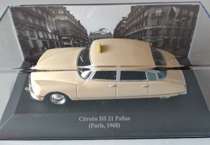 * Miniatura 1:43 Colecção "Táxis do Mundo" Citroen DS 21 Pallas (1968) Paris 2ª Série