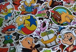 50 Autocolantes Stickers Bonecos Desenhos Animados