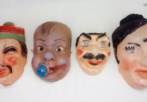 antiga mascara plastico carnaval