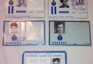 cartões antigos de sócios FC Porto