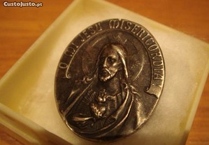 Pequena medalha religiosa prata