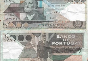 Portugal - - 5.000 Escudos ... ... Notas