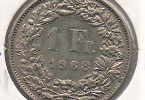Suiça - 1 Franc 1968 - soberba