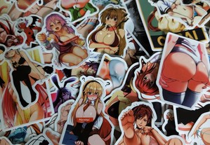 100 Autocolantes Stickers Waifu