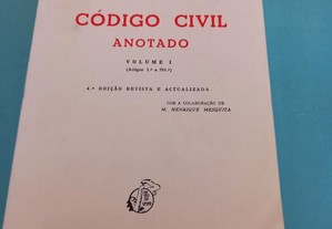 Código Civil Anotado Volume I