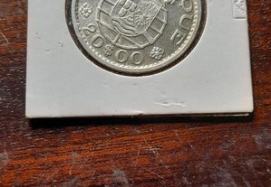 Moeda 20 escudos Moçambique 1960