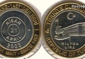 Turquia - 1.000.000 Lira 2003 -soberba bimetálica