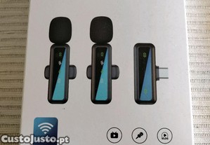 2 Micros wireless com proteção de vento