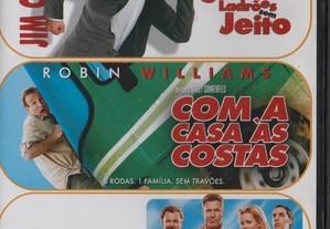 Dvd caixa com 3 filmes de comédia - Jim Carrey/ Robin Williams/ Will Ferrell