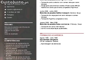 Motorista de pesados C+E