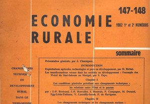 Economie Rurale 147-148 - 1982