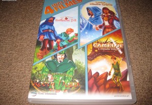 DVD com 4 filmes de Animação