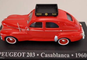 * Miniatura 1:43 Táxi Peugeot 203 (1960) | Cidade Casablanca | 1ª Série