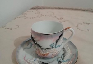 Chávena de Café, Porcelana Chinesa, "Dragão"