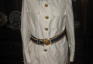 Antiga farda militar de marinha uniforme almirante 1950s