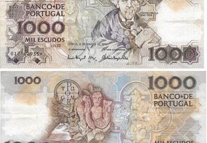 Portugal - - 1.000 Escudos c/ Asterisco ... Notas