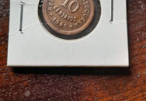 Moeda 10 centavos 1940