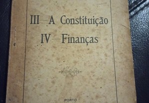 III -A Constituição IV - Finanças - Bazilio Telles