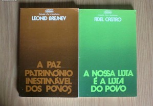 Obras de Leonid Brejne e Fidel de Castro