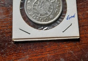 Moeda Moçambique 20 escudos 1952