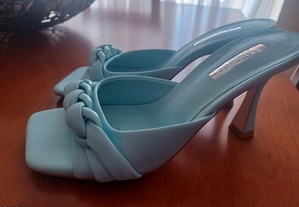 Sandalias azul turquesa novas