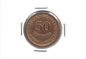 Espadim - Moeda de 50 Centavos de 1954 - Angola
