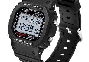 Relógio Digital Desportivo à Prova de Água Alarme Chrono Led