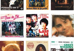 Musica Popular Portuguesa - 9 discos 45 Rpm vinil vintage 1
