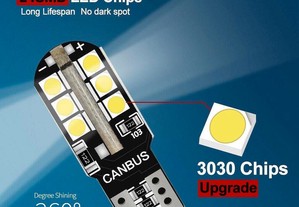 Par Lâmpadas T10 Canbus LED 6000K Branco / novas
