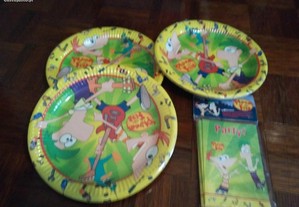 Conjunto festa de aniversario Phineas e Ferb