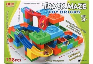 Jogo de Construção com Blocos Track Maze (128 Pcs)