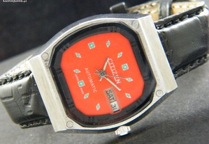 Relógio vintage automático 8200A de corda Citizen 21 jewels