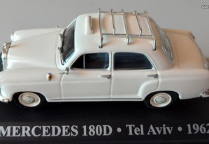 * Miniatura 1:43 Táxi Mercedes-Benz 180D (1962) | Cidade: Tel Aviv | 1ª Série