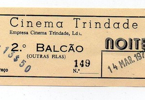 Bilhete do Cinema Trindade (1973)