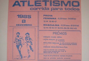 Panfleto 4º Grande Prémio Alhandra S. Club 1985