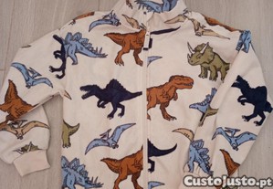Casaco polar infantil com dinossauros 6 anos