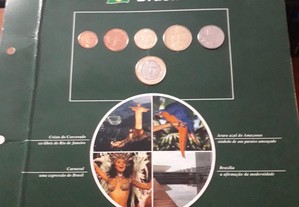 Moedas de coleção do Brasil coleção de moedas do mundo inteiro não circuladas e embaladas