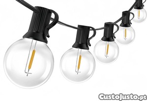 15 m grinalda de luzes exteriores 25